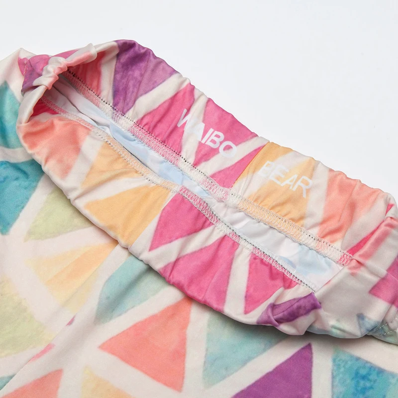 Красочные женские леггинсы с принтом Traingles сексуальные штаны для фитнеса