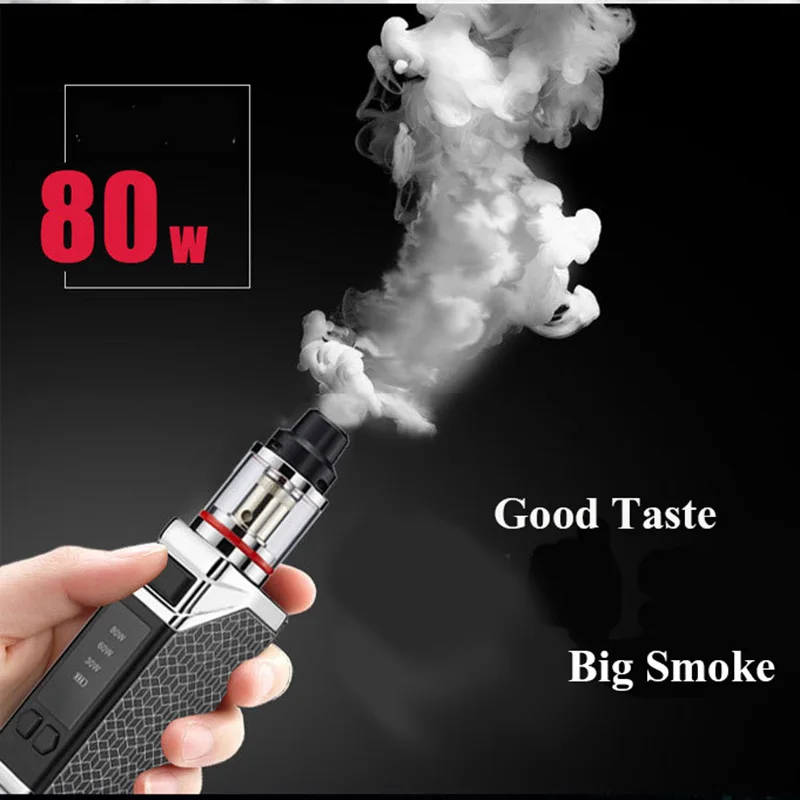 Электронная сигарета 80 Вт бокс мод Vape Kit 2200 мАч батарея 0 35 Ом 2 8 мл бак большой дым