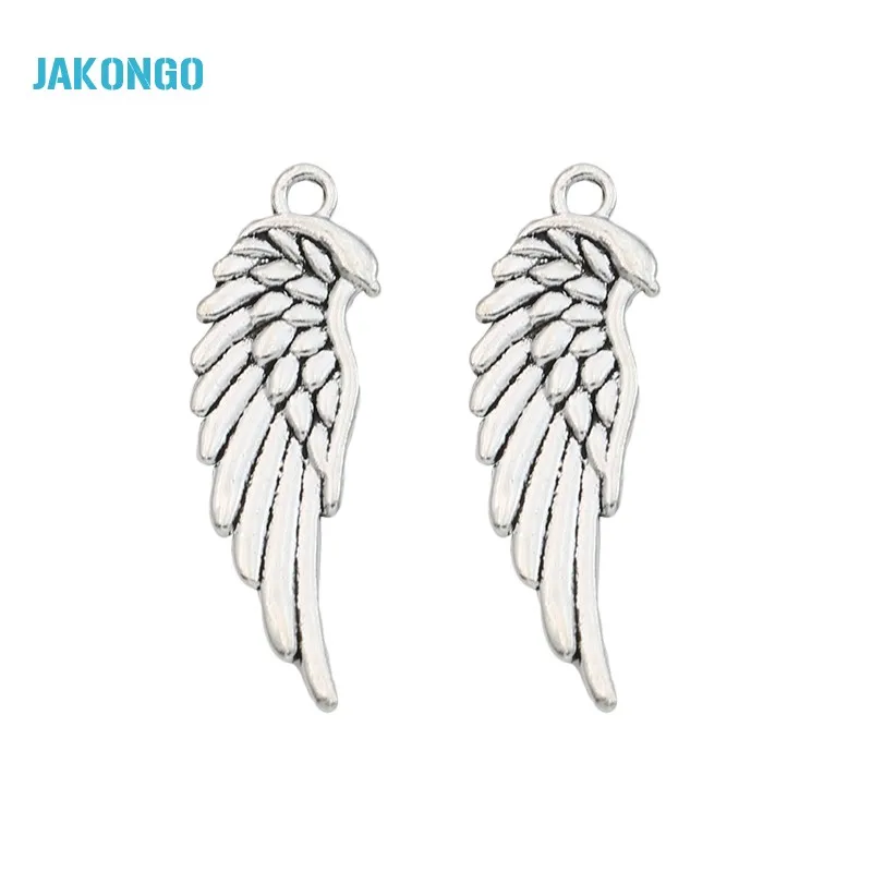 Посеребренные Подвески JAKONGO в античном стиле с крыльями ангела для изготовления