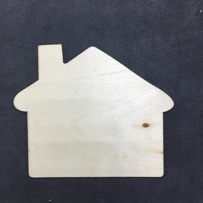 

Free shipping! 100mm*80mm Natural Unfinished House Cutout Craft Beads