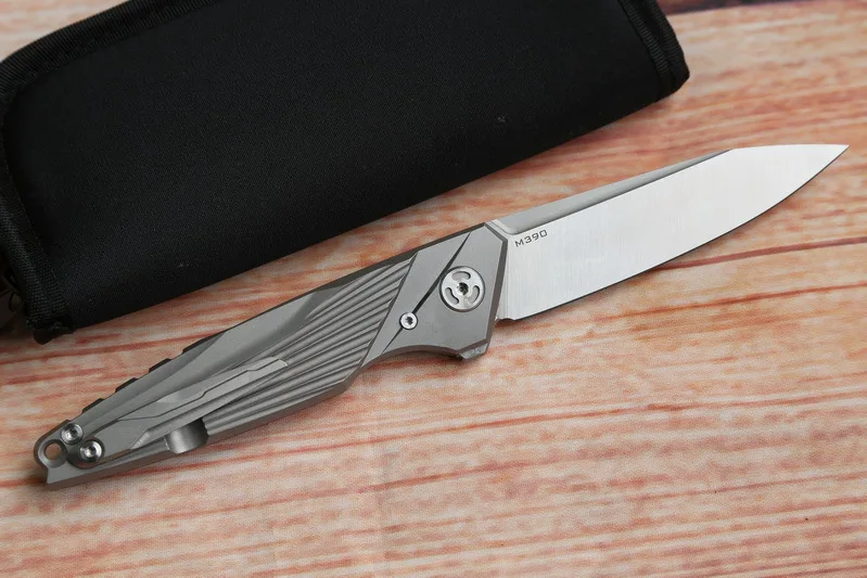 Новый оригинальный титановый плавник JUFULE с лезвием M390 TC4 складной карманный нож