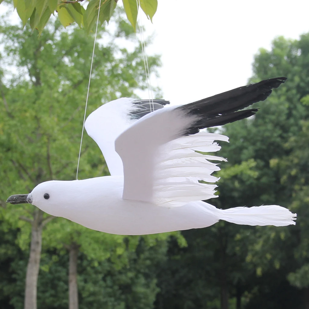 

Flying Seagull Birds Statue Wall Sculpture Christmas Tree Holiday Party Decor Hanging Art Ornament
