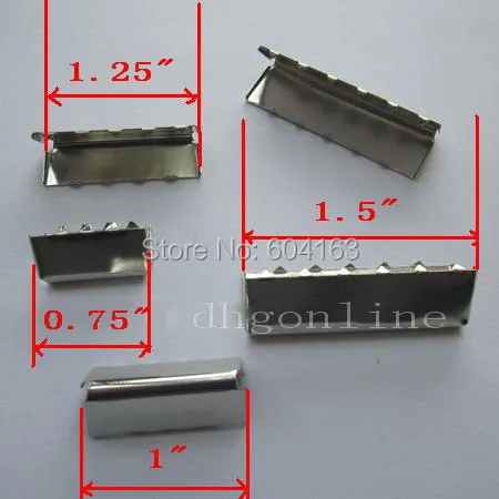 50 pcs Belt End Tip Buckle for Cotton Webbing Tag Bag 1.5&quot 38mm Nickle | Дом и сад