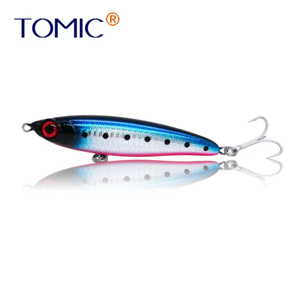Holographic blue Томическая 110 мм плавающая Тонущая приманка, большая игра, глубокая морская Троллинг, жесткая приманка, лодка, рыболовные приманки - Цвет: Holographic blue