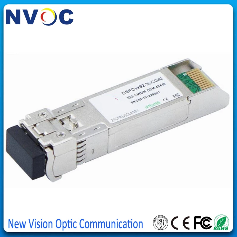 10G DWDM SFP + ER Dual LC 40km сетка ITU 17 ~ 61ch волоконно оптический трансивер с DDM 40KM