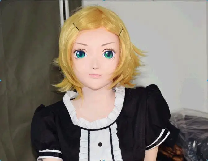 

(KM8251) Top Quality Handmade Female Resin Half Face Mask Cosplay Kigurumi Mask Crossdresser Doll