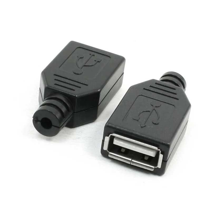 Черный пластиковый цветной дизайн USB 2 0 разъем адаптер 4 шт.| |