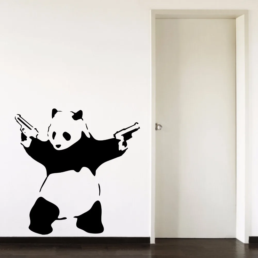 Панда Бэнкси Pandamonium Гостиная Спальня прихожей портрет дом окна переводная