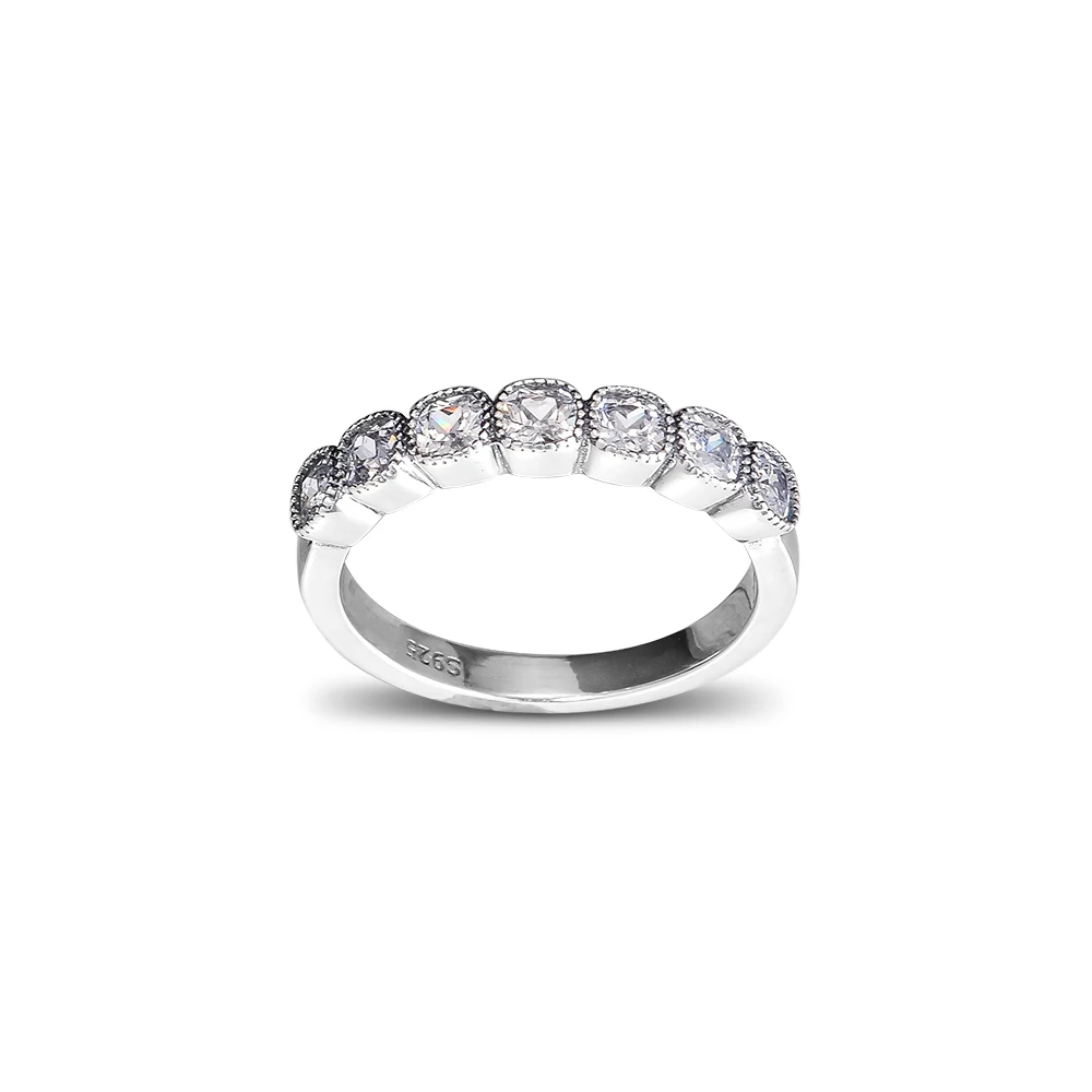 Мода 925 стерлингового серебра CZ очаровательные подушки Свадебные обручальные