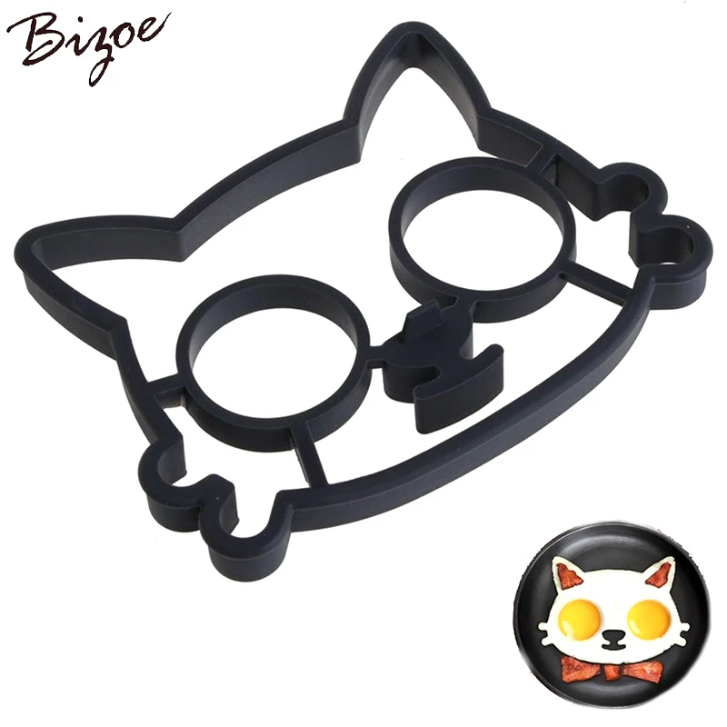 

2PCS FDA Silicone Cat Pattern Omelet Maker Omelet Mold Pancake Pancake Egg Rings Kitchen Cooking Tools