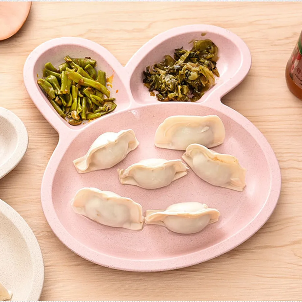 Мультипликационный кролик в стиле кавайная тарелка с милым животным узором еда