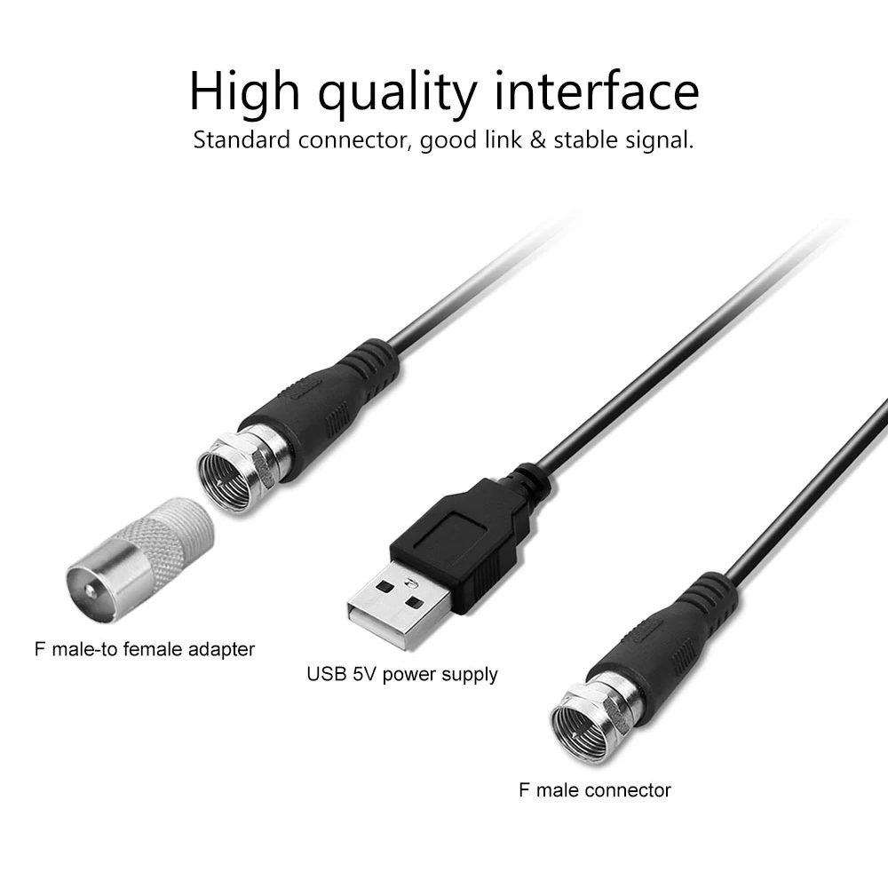 4K HD VHF UHF Freeview внутренняя цифровая ТВ антенна с универсальным разъемом усиленный
