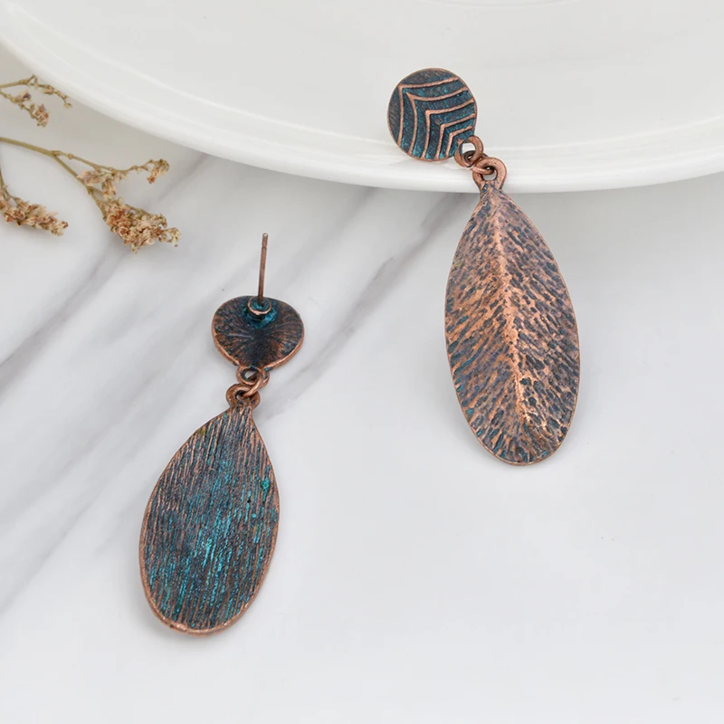 Геометрические серьги уникальные в виде листа простые Винтажные для вечеринки