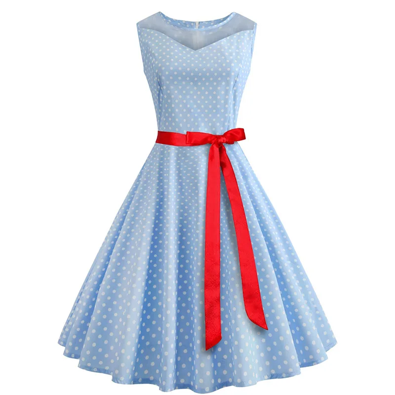JY12201 Robe ete, летнее женское платье в горошек, 1950 s, 60 s, халаты, Ретро стиль, булавки, качели, рокабилли, платье, элегантные платья для вечеринок, Vestidos - Цвет: JY12201