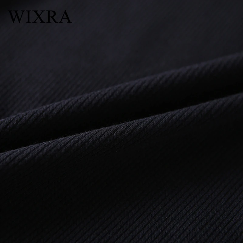 Wixra одноцветное повседневные толстовки Harajuku круглым вырезом потеет женская