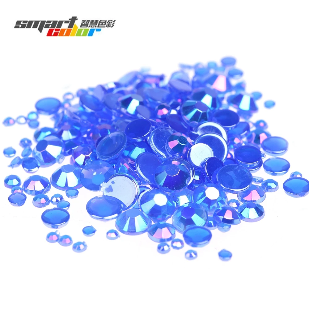 

Jelly Blue Color Cute Shiny Various Sizes Acrylic Rhinestones Shoes Clothing Decorations Nail Art Decorations