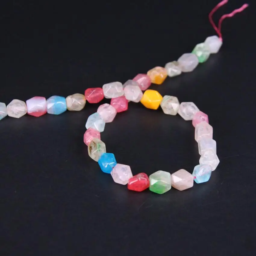 15 5 &quot/нитка маленького размера радужные натуральные ограненные Агаты самородок