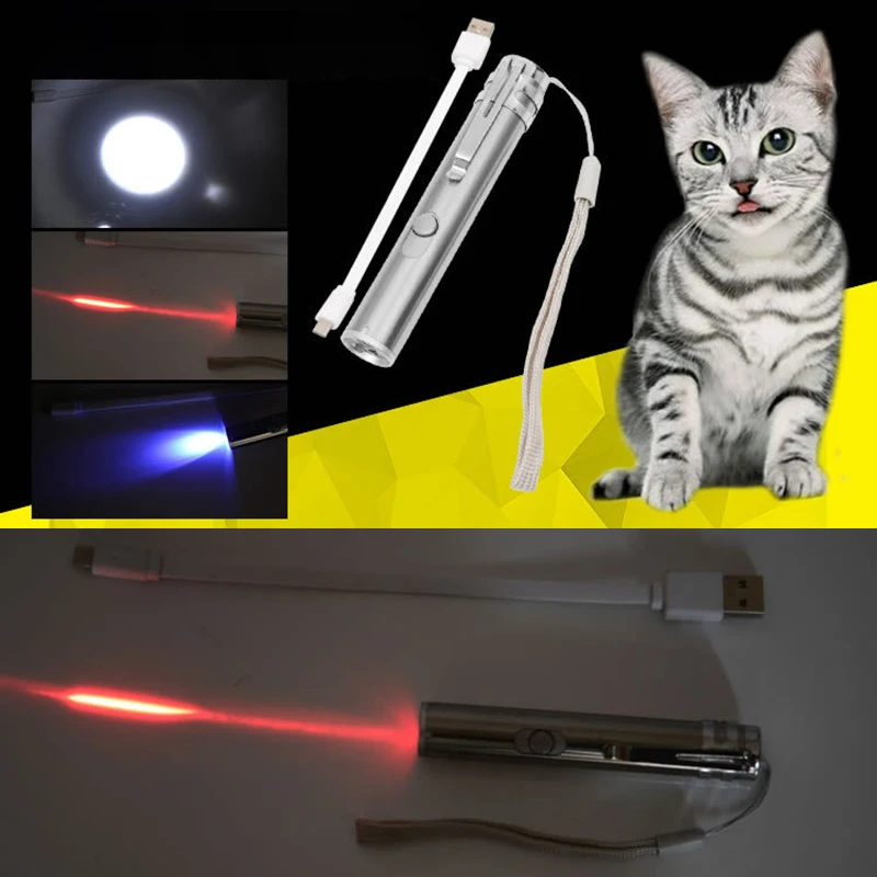 Новые популярные игрушки для кошек Многофункциональная игрушка лазерный