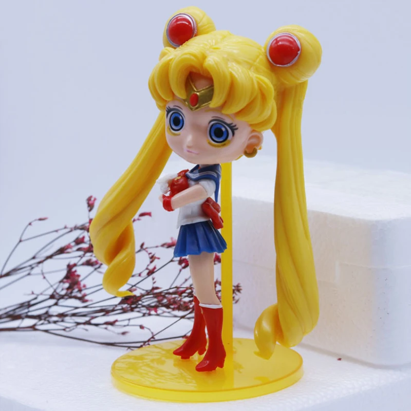 Аниме Супер 14 5 см ПВХ Tsukino Сейлор Мун экшн фигурка игрушки Usagilt торт украшения