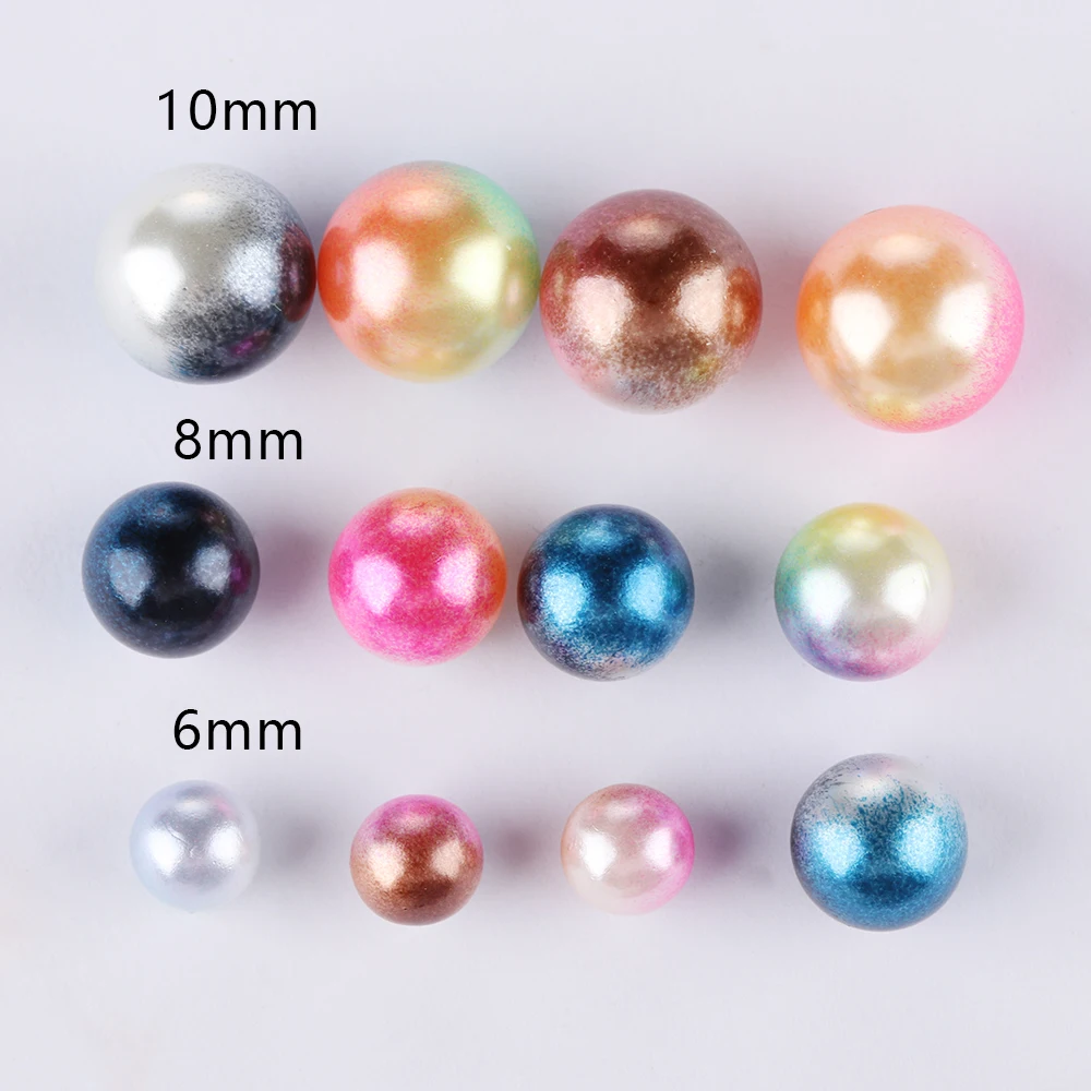 About250 шт/упаковка разные размеры без отверстий имитация жемчуга круглые бусины