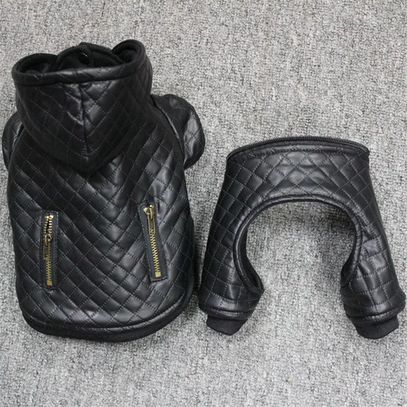 2017 новые стили торговля кожаная одежда для домашних животных зимняя Съемная