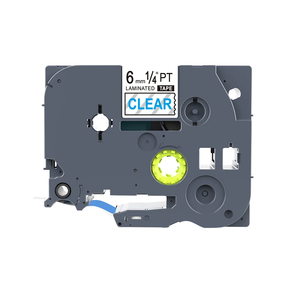 Blue-Clear 1 шт. TZe-115 TZ2-115 лента для этикеток для Brother 6 мм белая на прозрачной совместимой для Brother PT200 D210 H110 E110 P-touch принтер этикеток - Цвет: Blue-Clear