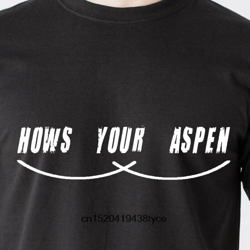 HOWS YOUR ASPEN CO ass butt горы снег dumb & dumber секс Ретро Смешная футболка|Мужские футболки| |
