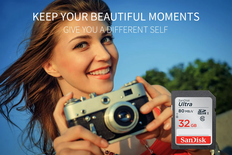 Двойной Флеш-накопитель SanDisk SD карты C10 UHS-I слот для карт памяти Ultra SDHC/SDXC Class10 16 Гб оперативной памяти, 32 Гб встроенной памяти, 64 ГБ 128 80 МБ/с. читать Скорость для Камера видеокамера sdunc