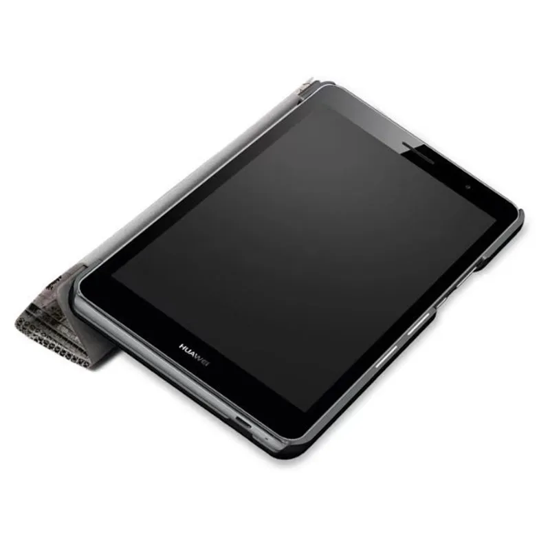 Чехол для планшета huawei Media Pad T3 8,0, твердый тонкий Чехол-подставка, флип-принт, искусственная кожа, Магнитный смарт-чехол для T3 8 дюймов