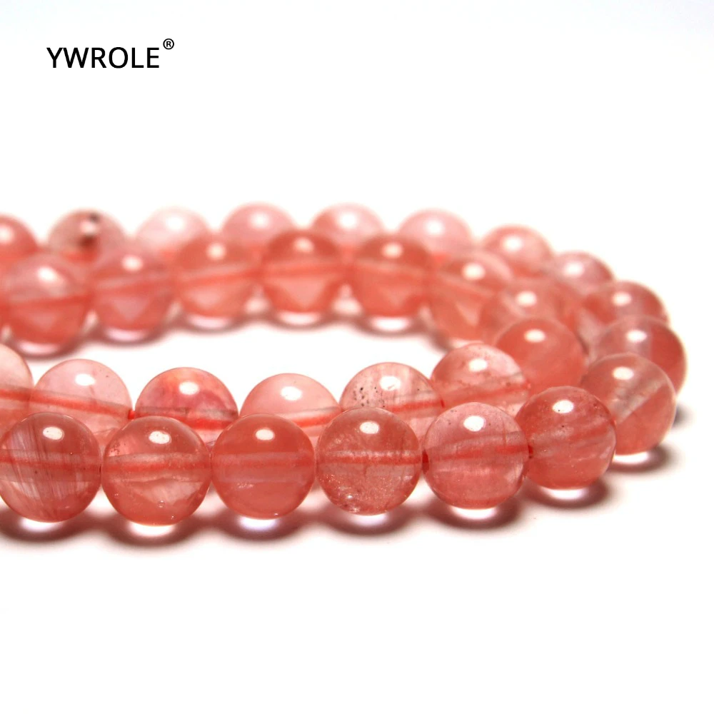 Круглые Бусины Из Красного арбуза для изготовления ювелирных изделий материал