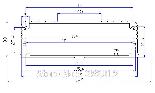 149*38*155mm aluminum electronic project enclosure Article heat dissipation PCB case power amplifier box switch outlet | Обустройство