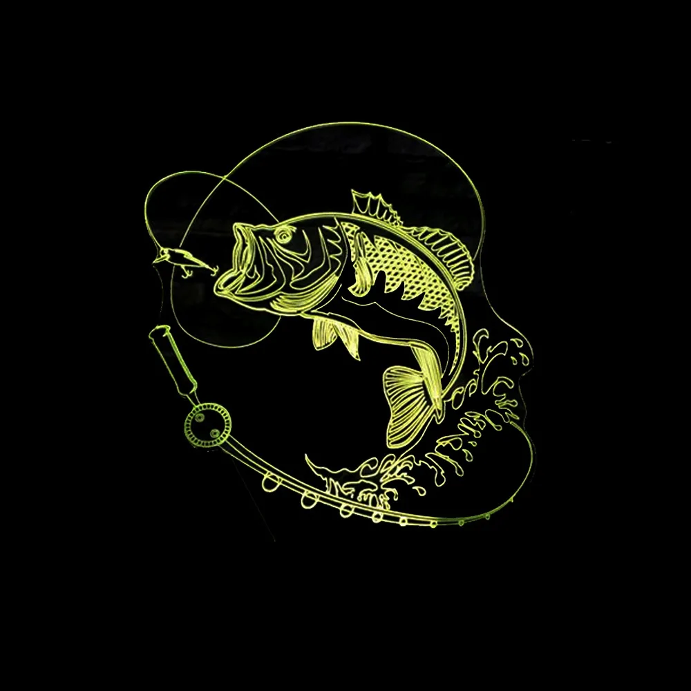 Новый светильник для рыбалки на карпа 3d цветная сенсорная Светодиодная лампа с