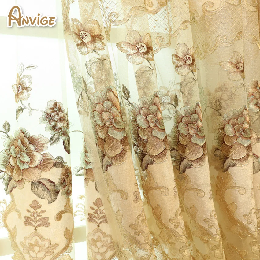 Новый элегантный европейский стиль Гостиная Кабинет вышивка занавес роскошный s