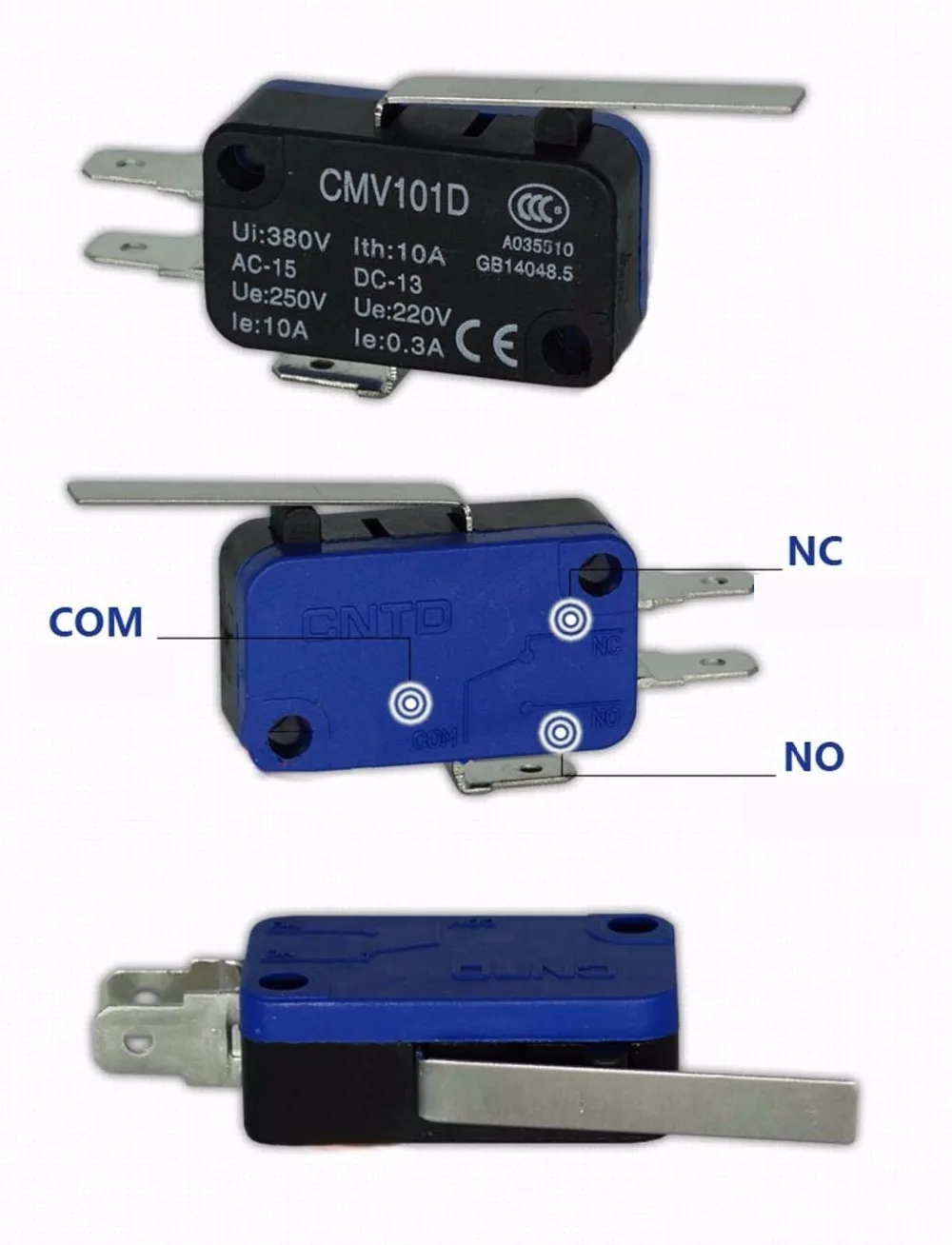 10 шт. микроконцевой выключатель CMV101D с длинной ручкой для 3D печати 1NC 1NO CE|switch