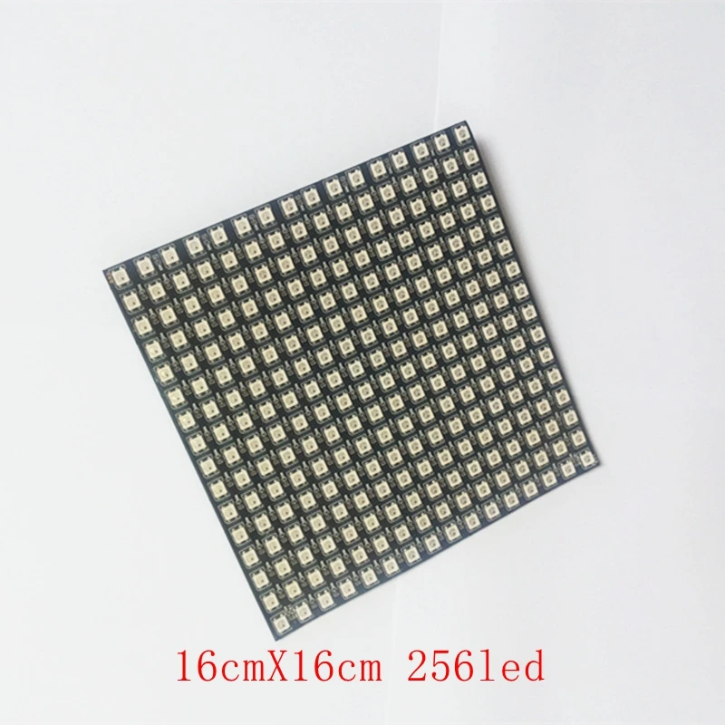 5 в постоянного тока 8x8/16x16/32x8 WS2812B светодиодный пиксель 2811 ic индивидуально адресуемый Светодиодный модуль rgb Светодиодный радиатор Цифровой пикселей панель