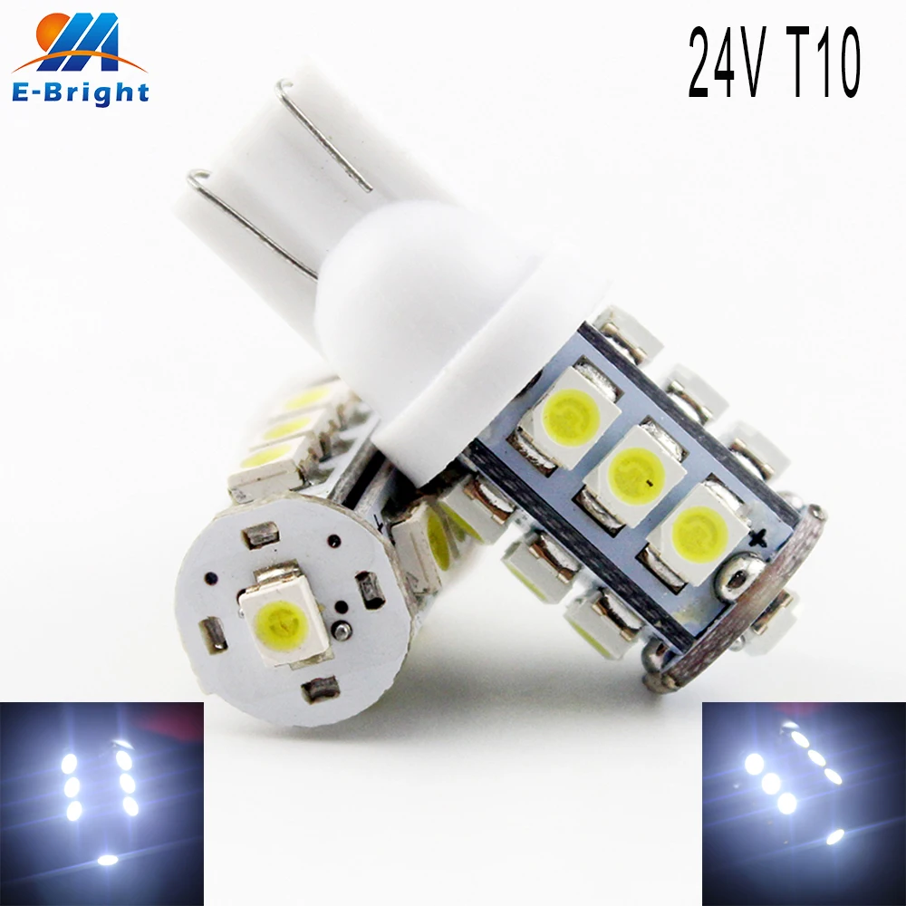 10/100/500 шт 24В T10 1210 13 SMD LED 80 лм лампы W5W 194 инструмент для чтения огни зазор
