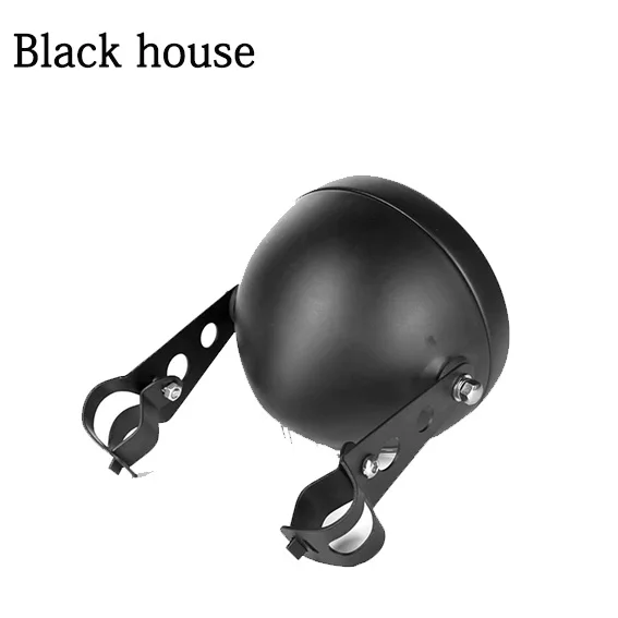 Black house 1pcs 5 3/4 дюймовые фары 5,7" мотоциклетные фары корпус DRL сигнал поворота 5,75 дюймов проектор светодиодный фары для Harley - Цвет: Black house 1pcs