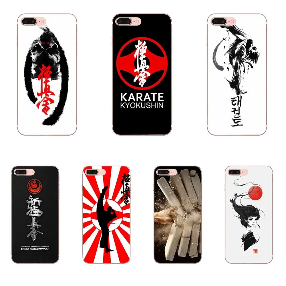 Kyokushin каратэ мягкий чехол для Apple iPhone X XS Max XR 4 4S 5 5C 5S SE 6 6S 7 8 Plus|Бамперы| |