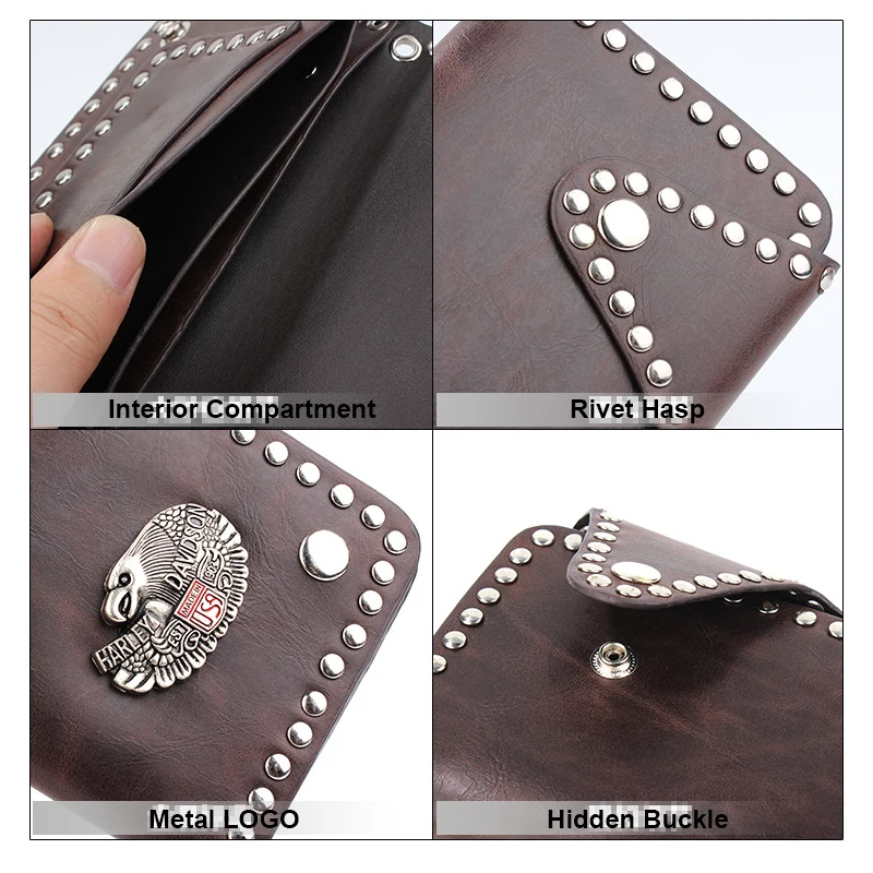 Кошелек в стиле панк Новое поступление Лидер продаж модный дизайнерский кошелек