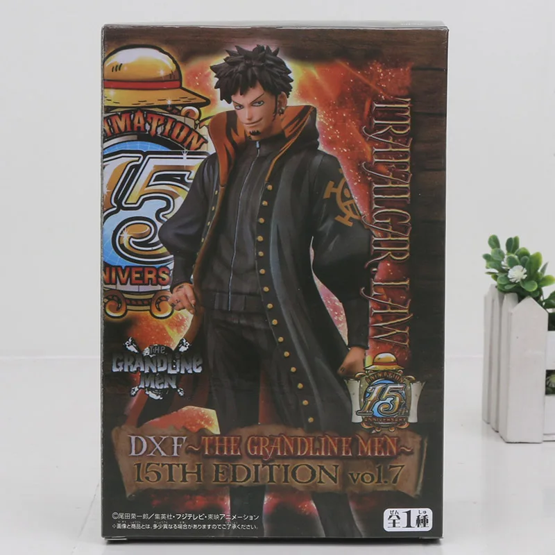 Law with box Аниме одна деталь DXF фигурка grandline Леди Мужчины Луффи Санджи Tashigi коала Трафальгар Ло Бонни Corazo Doflamingo игрушка 16-20 см - Цвет: Law with box