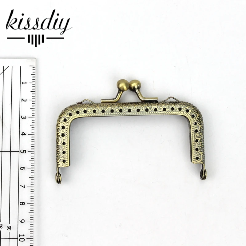 KISSDIY 20 шт./лот 8 5 см Бронзовый квадратныая металлическая рамка для кошелька