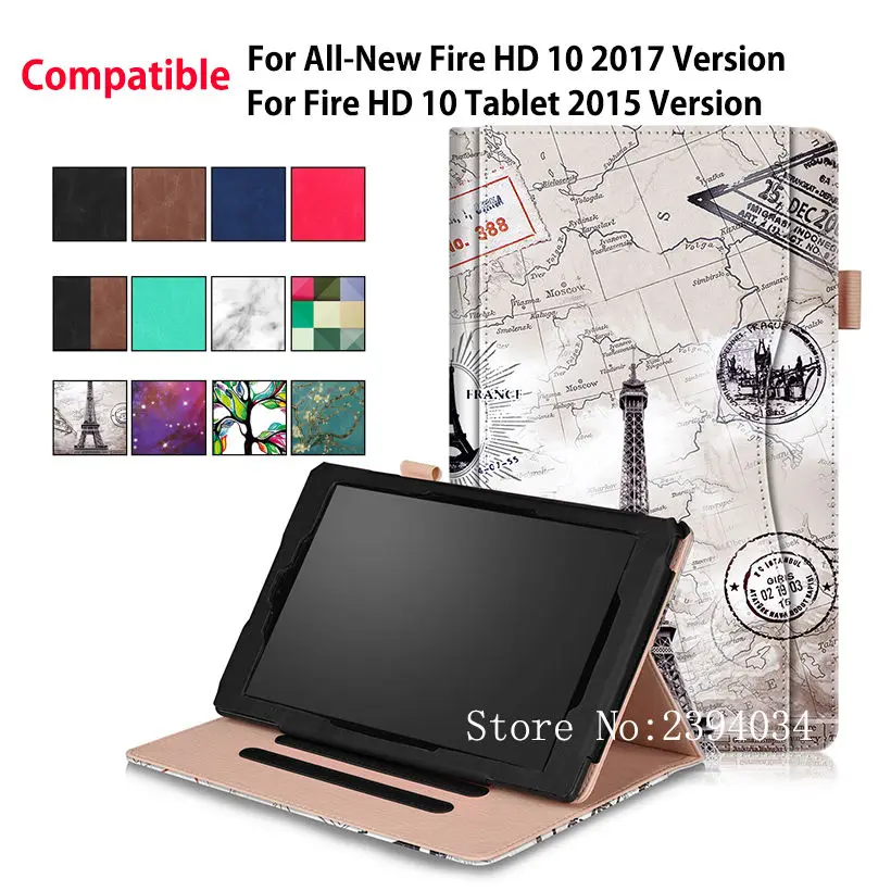 Чехол для Amazon Kindle новый планшет Fire HD 10 с Alexa 1 дюйма 2017 умный чехол 2015 из