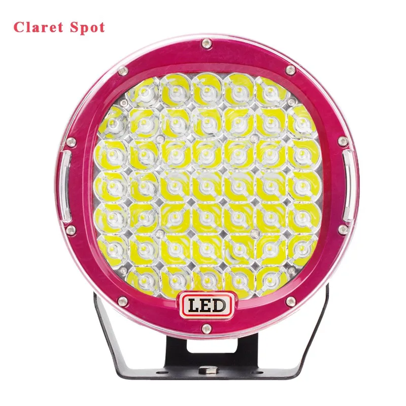 1pc Claret Spot VISORAK " округлый внедорожный автомобиль светодиодный рабочий свет внедорожный светодиодный рабочий светильник для 4WD 4x4 грузовик прицеп ATV внедорожник лодка светодиодный прожектор - Цвет: 1pc Claret Spot