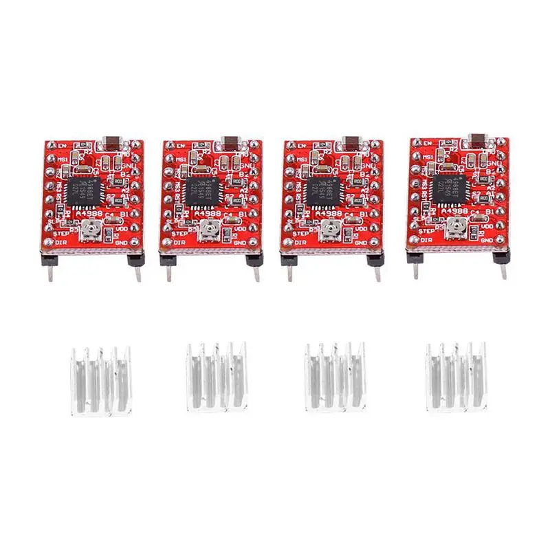 3D щит с ЧПУ для UNO R3 + 4 шт. A4988 Драйвер шагового двигателя Arduino принтера|Драйвер