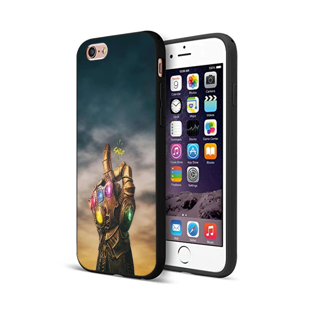 12800 Черный ТПУ чехол для iphone 5 5S se 6 6s 7 8 plus x 10 XR XS MAX силиконовый чехол Marvel мстители капитан Железный человек танос - Цвет: 12800