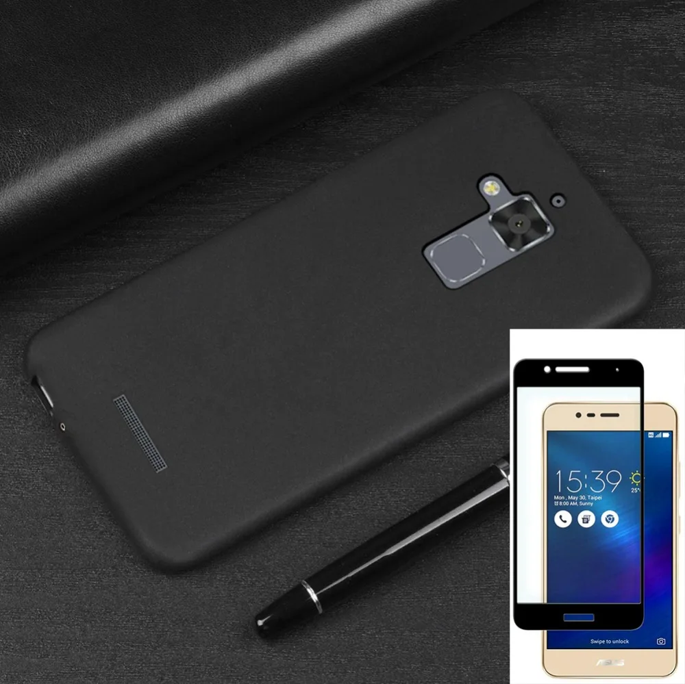 ZC520TL X008D Мягкий матовый ТПУ чехол с полным закаленным стеклом для 5," asus Zenfone 3 Max ZC520TL X008D/Zenfone Peg asus 3X008