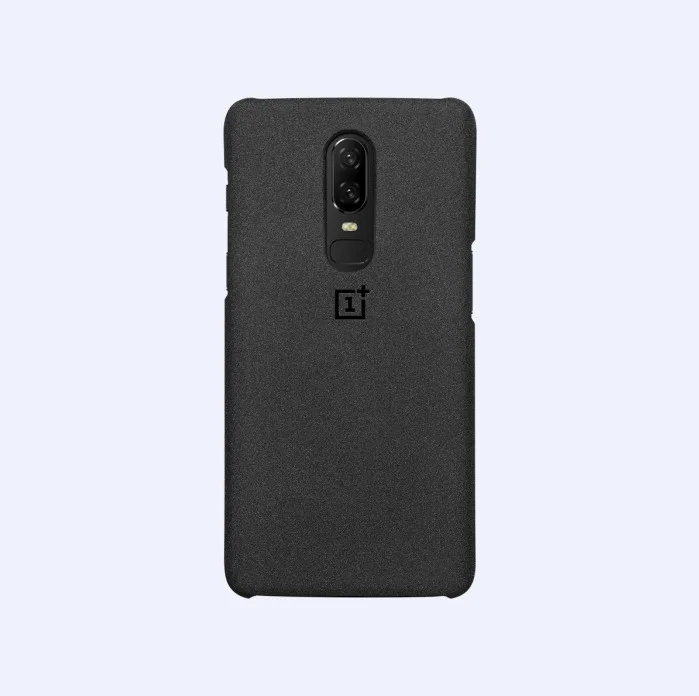 100% оригинальный силиконовый нейлоновый карбоновый чехол OnePlus 6 / 5 песчаник для One