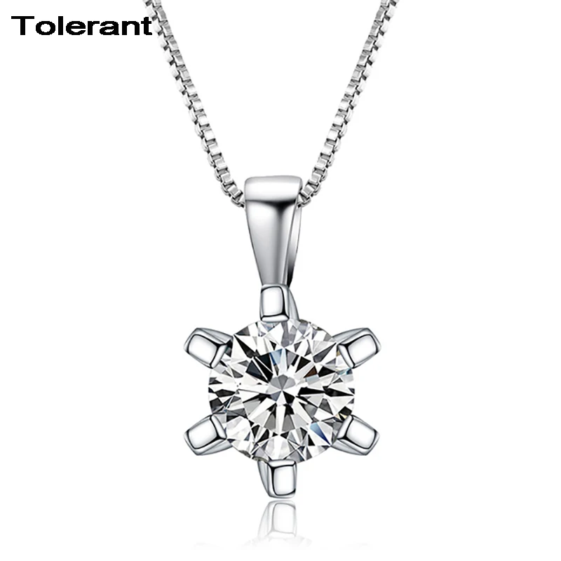 Fashionable long necklace silver 925 jewelry snowflake shape statement choker necklaces gift for family ZPS01595 | Украшения и