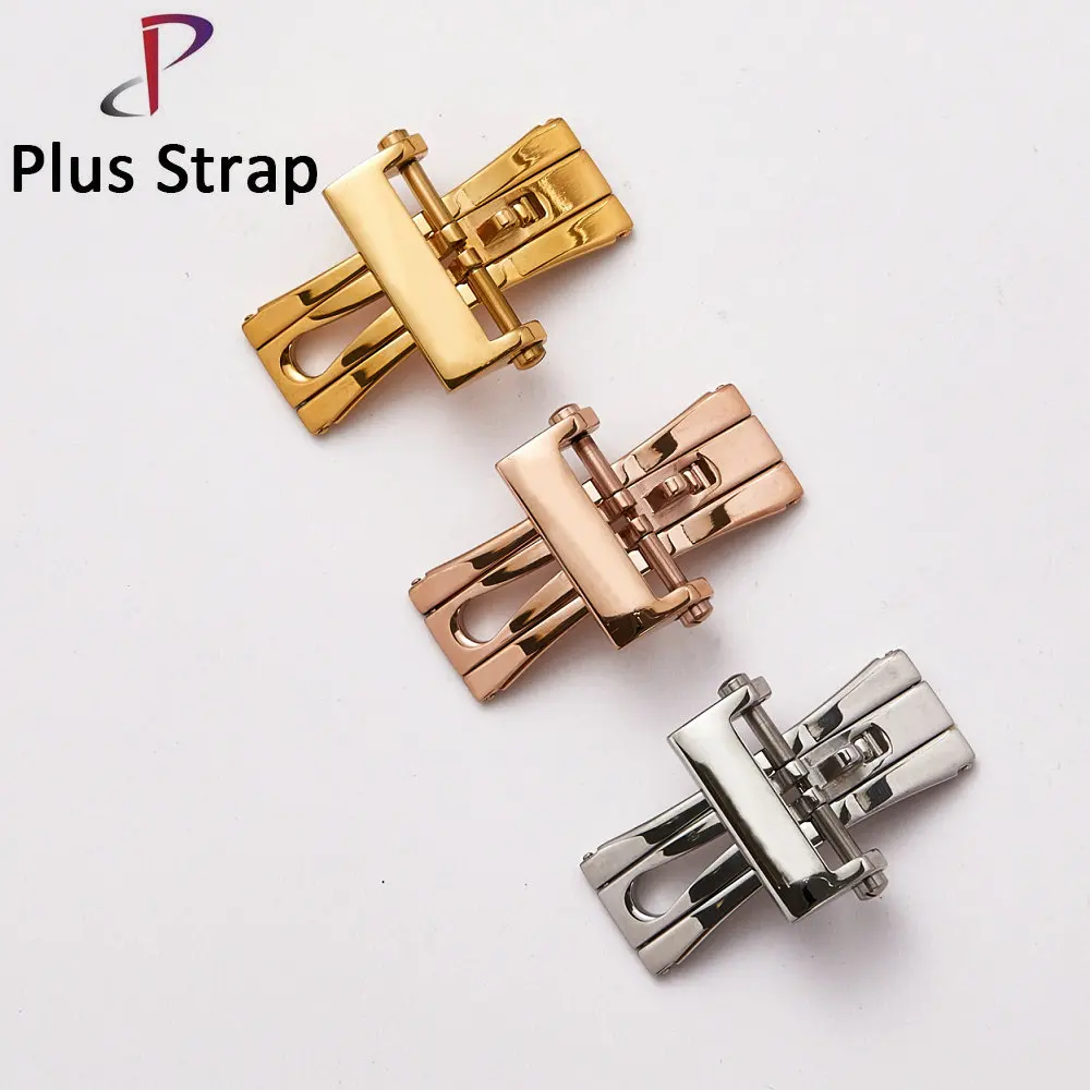 Plus Strap Stainless Steel Watchband Deployment Butterfly Buckle Folding Clasp for Watches Accessories 20 22 mm | Наручные часы