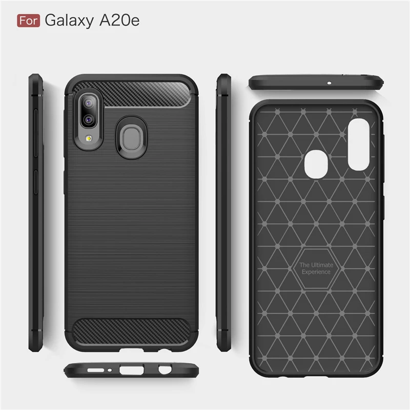 Чехол Wolfrule для Samsung Galaxy A20e силиконовый резиновый чехол из углеродного волокна Coque